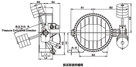 保压型液控蝶阀结构示意图