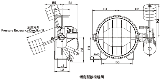 锁定型液控蝶阀结构图
